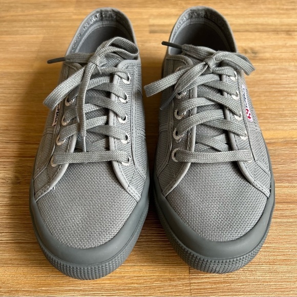 Superga 2750 Cotu Classic Sneakers Grey Size US Women 6.5 US Men 5 Lace Up Shoe - Picture 8 of 12